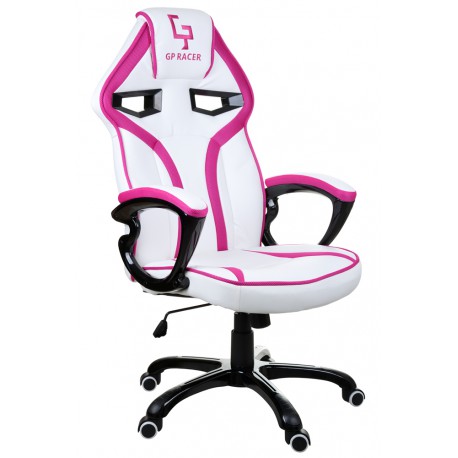 Kancelářská židle GP RACER bílá a růžová