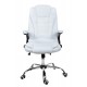 Kancelářská židle GIOSEDIO bílá látka, model FBJ002