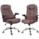 Fotel biurowy GIOSEDIO brązowy z tkaniny, model FBJ