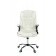 Fotel biurowy GIOSEDIO biały z tkaniny, model FBJ
