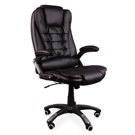 Kancelářské židle BRUNO černá(červená nit)